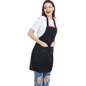 Apron Şef Aşçı Garson Önlüğü Boyundan Askılı Leke Tutmaz Cepli Önlük