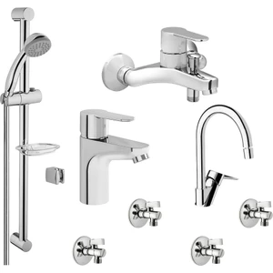 Solo C Duş ve Wın S Kuğu Eviye Lavabo Banyo Batarya Seti