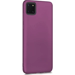 Matte Silicone Samsung Galaxy A81  Kılıf Mor