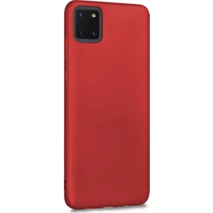 Matte Silicone Samsung Galaxy A81  Kılıf Kırmızı