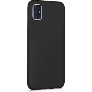 Matte Silicone Samsung Galaxy A71 Kılıf Siyah