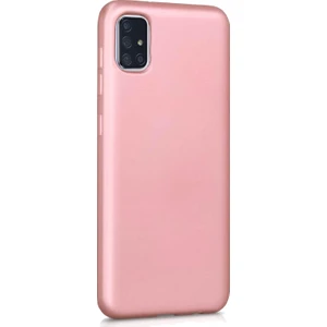 Matte Silicone Samsung Galaxy A51 Kılıf Rose Gold