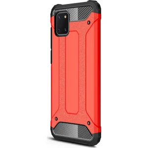 Samsung Galaxy A81  Kılıf Rugged Armor Kırmızı