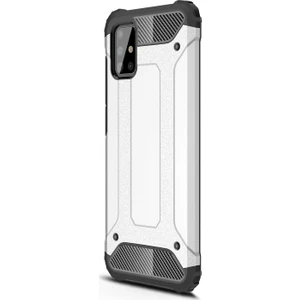 Samsung Galaxy A71 Kılıf Rugged Armor Gümüş