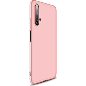 Huawei Honor 20 Kılıf Double Dip 360 Derece Koruma Rose Gold