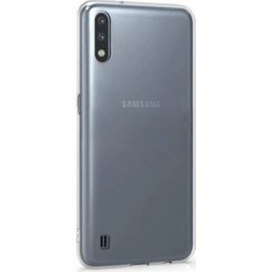 Samsung Galaxy A01 Kılıf Transparent Soft Beyaz