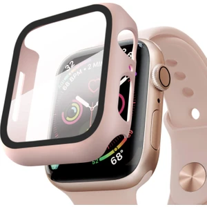 Apple Watch Uyumlu Series 3 38mm Kılıf Matte Premium Slim Ekran Koruyuculu Kılıf Rose Gold