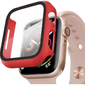 Apple Watch Uyumlu Series 3 38mm Kılıf Matte Premium Slim Ekran Koruyuculu Kılıf Kırmızı