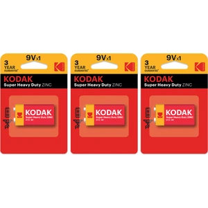 (1x3) 3 Adet Blister Ambalaj Çinko Karbon 9 Volt Pil