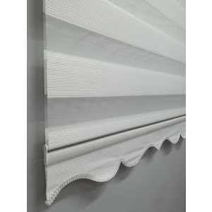 Mikro Pliseli Zebra Stor Perde Beyaz MZ483