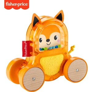 Fisher Price Sevimli Araçlar - Tilki, Renkli ve Sesli Boncuklar İçerir, Şeffaf Tasarım, Turuncu Oyuncak Araba - GLD01