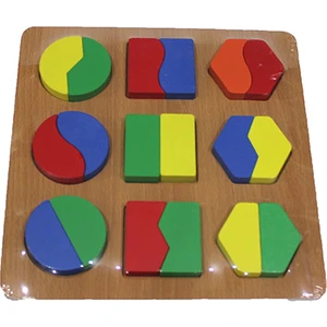 Maker Design Ahşap Zeka ve Hayal Gücü Geliştirmeye Yardımcı Bul Tak Geometrik Şekilli Tangram Akıl Oyunu