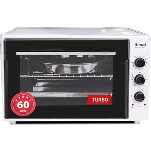 8060 Timerli Termostatlı Çift Camlı Köşeli Fırın
