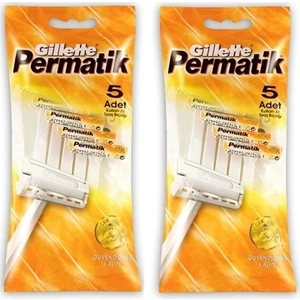 Gillette Permatik Tıraş Bıçağı 5'Li Poşet X 2 Adet