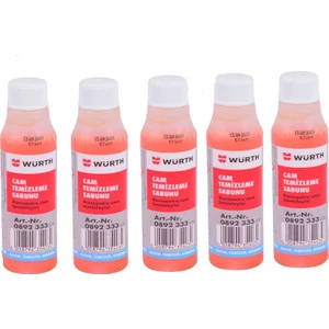 Würt Cam Temizleme Sabunu 32 ml 5 'li Set