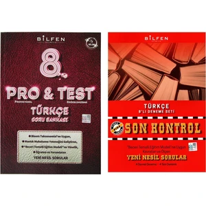 Bilfen Yayınları 8. Sınıf Pro & Test Türkçe Soru Bankası - 8'li Deneme Seti