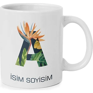 Anı Di̇yarı Kişiye Özel A Harfli Isim Yazılı Kupa Bardak
