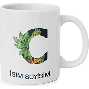 Anı Di̇yarı Kişiye Özel C Harfli Isim Yazılı Kupa Bardak