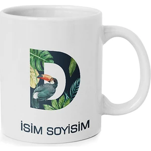 Anı Di̇yarı Kişiye Özel D Harfli Isim Yazılı Kupa Bardak