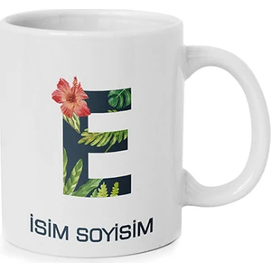 Anı Di̇yarı Kişiye Özel E Harfli Isim Yazılı Kupa Bardak