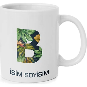 Anı Di̇yarı Kişiye Özel B Harfli Isim Yazılı Kupa Bardak