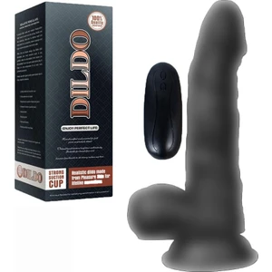 Dildo Series Siyah Hunk 15 cm 10 Modlu Titreşimli Realistik Penis