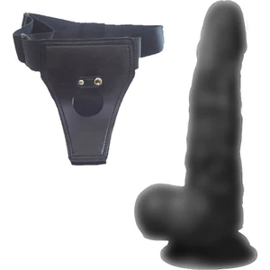 Dildo Series Siyah Hunk Eagle 17 cm Belden Bağlamalı Realistik Penis