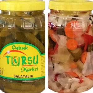 Turşu Market Çubuk Turşusu 5 lt x 2'li Set Salatalık + Karışık