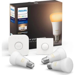 Hue Beyaz Ambiyans Akıllı Başlangıç Seti 3'lü Akıllı Butonlu E27 Bluetooth