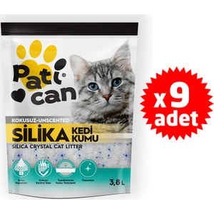 9 Adet Silika Kristal Kedi Kumu 3.8 lt
