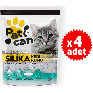 4 Adet Silika Kristal Kedi Kumu 3.8 lt