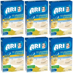 Arı Mama Pirinç Unu 200 gr Gece 7 Tahıllı Sütlü 6'lı Set