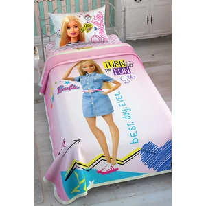 Tek Kişilik Lisanslı Pike Takımı-Barbie Best
