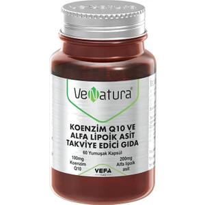 Koenzim Q10 ve Alfa Lipoik Asit Takviye Edici Gıda 60 Kapsül