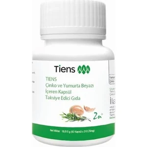 Çinko (Zinç) ve Yumurta Beyazı Içeren Takviye Edici Gıda 18 gr 60 Kapsül