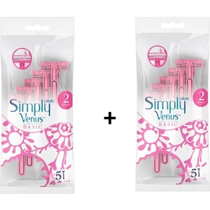Gillette Simply Venus 2 Basic 5'li Kadın Tıraş Bıçağı 2 Paket