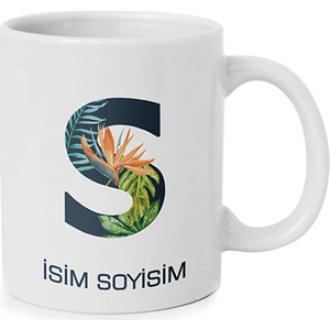 Anı Diyarı Kişiye Özel S Harfli Isim Yazılı Kupa Bardak