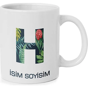 Anı Diyarı Kişiye Özel H Harfli Isim Yazılı Kupa Bardak