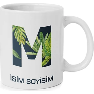 Anı Diyarı Kişiye Özel M Harfli Isim Yazılı Kupa Bardak