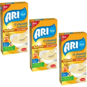 12 Vitaminli 6 Mineralli Sütlü Ballı Irmikli Pirinçli Kahvaltı 250 gr 3'lü Paket