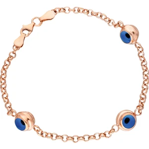 Gümüş Rose Göz Bileklik