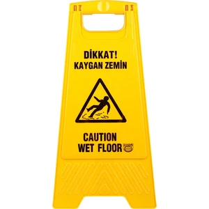 Kaygan Islak Zemin Uyarı Levhası Sarı 31 x 3 x 64 cm
