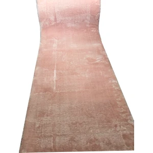 Post Halı Pembe Düz Renk Kaymaz Taban Pofuduk Kesme Yolluk Halı En 120-Cm