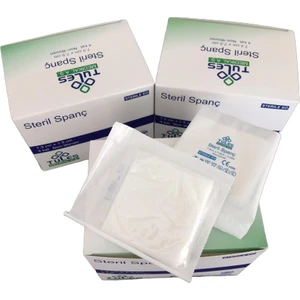 Steril Spanç Non-Woven Kumaş Emici Kompres 7,5 x 7,5cm 100 Adet