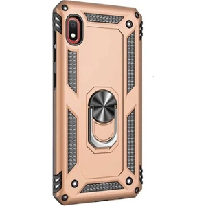 Xiaomi Redmi 7A Kılıf Vega Standlı Yüzüklü Mıknatıslı + Nano Glass Gold