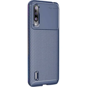Xiaomi Mi 9 Lite Kılıf Negro Karbon Dizayn Silikon Lacivert