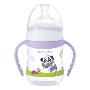 B-88322 Desenli Geniş Ağız Kulplu Biberon 150 ml