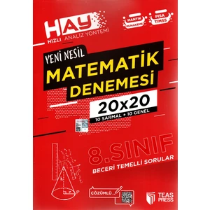 Teas Press 8. Sınıf Yeni Nesil Matematik Denemesi 20 Adet