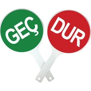 İş Koruma Dur-Geç Levhası El Tipi Yüksek Performans Reflektörlü