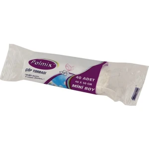 Mini Boy Çöp Torbası 40X50 cm Beyaz 50 Rulo 2000 Adet